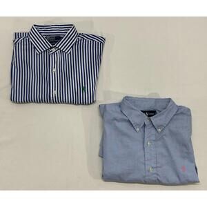 VTG Lot of 2 Ralph Lauren Classic Fit/Polo Westerton Cotton Button Dwn Shirt XL*